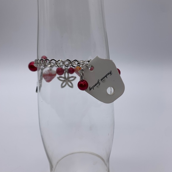 Brand New Nautical Fashion Jewelry Red Yellow & White Seashell Charm Bracelet - Picture 5 of 7